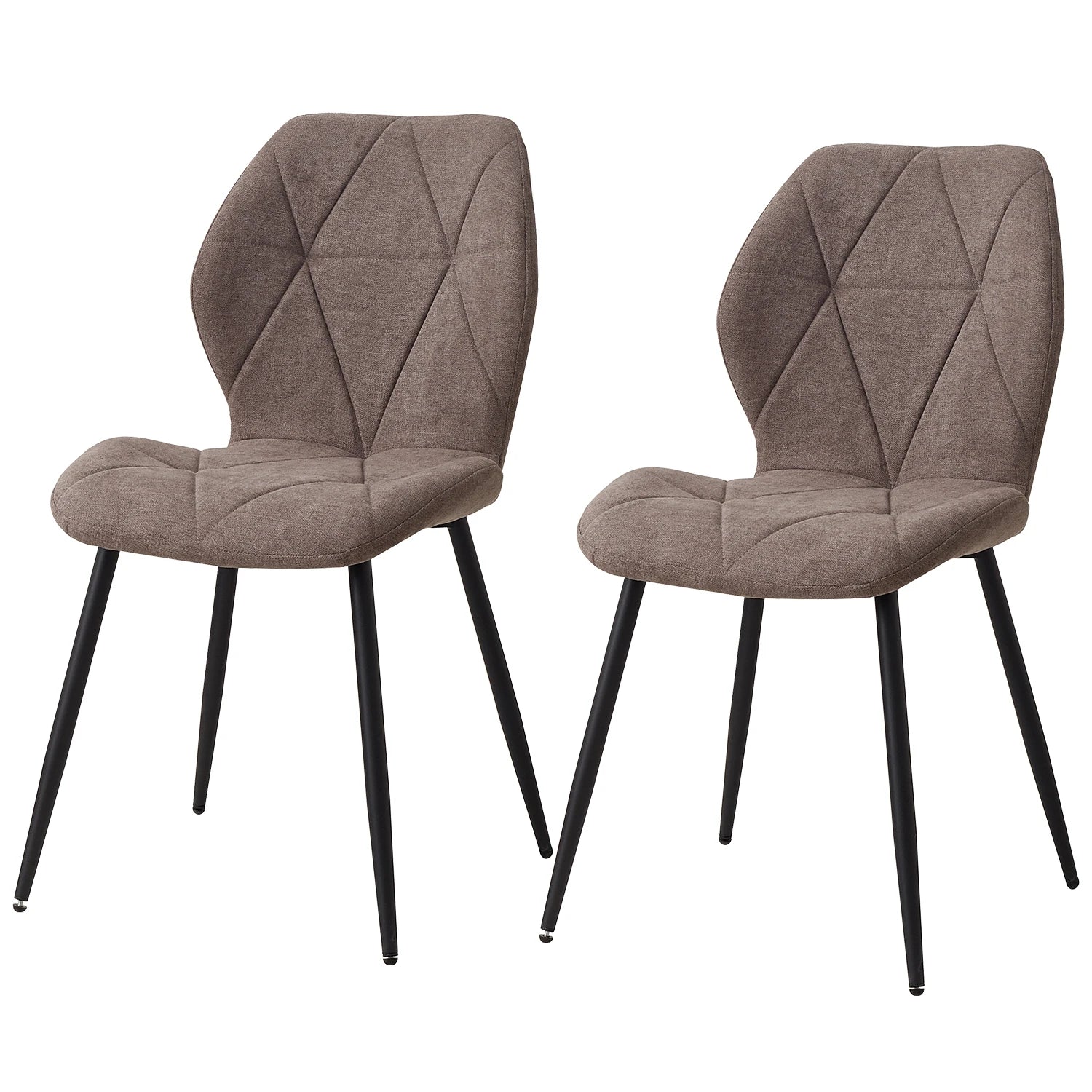 Juego de 2/4/6 sillas de comedor EGOONM, tapizadas en tela de lino acolchada, con patas de metal, ideales para balcón, restaurante o comedor.