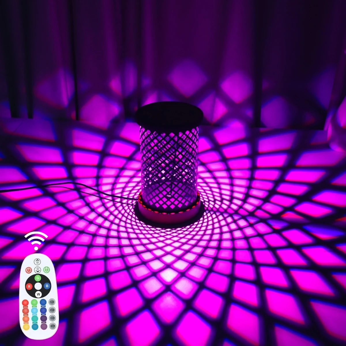 Lámpara de noche ambiental creativa RGB de 16 colores con luz y sombra, lámpara USB para oficina, dormitorio, mesita de noche, luz ambiental romántica regulable.