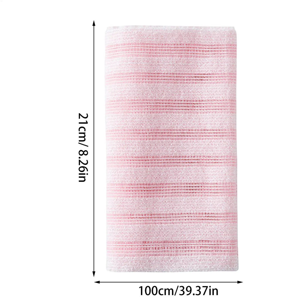 Toalla exfoliante para baño, paño para lavar el cuerpo y la espalda, esponja suave para ducha, accesorios esenciales de limpieza para el baño.
