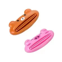 1 unidad Dispensador de pasta de dientes multifunción con diseño de animalito lindo, artículo para el hogar, baño, tubo, dispensador de pasta de dientes de dibujos animados