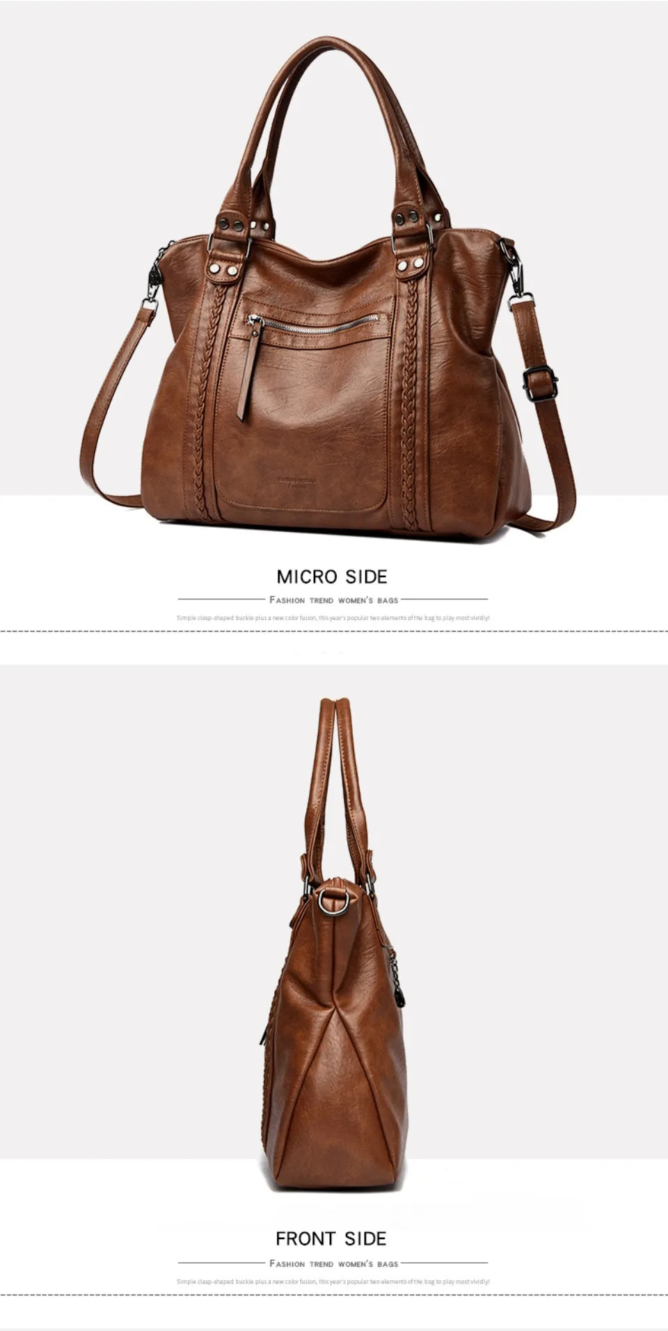 Bolsos de hombro y bandolera de piel suave de marca auténtica para mujer, bolsos de mano de lujo, bolsos de diseñador informales tipo tote y bandolera.