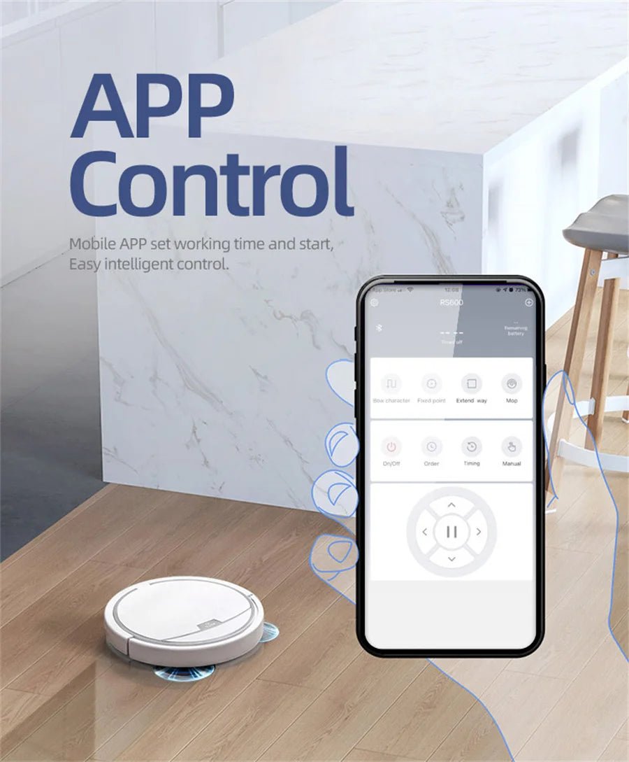 Nuevo robot aspirador inalámbrico inteligente multifuncional, súper silencioso, con función de aspiración, fregado y humidificación para uso doméstico.