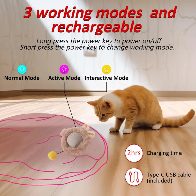 Juego de fundas para pelotas interactivas para gatos, rodadura rápida en bolsa, juguete para gatitos de escondite, juguete interactivo para gatos activado por movimiento, para interiores