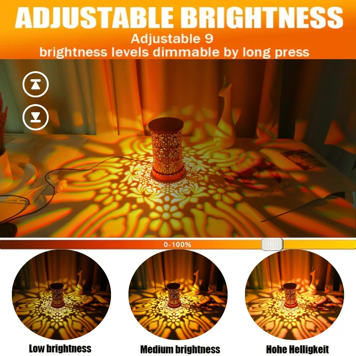 Lámpara de noche ambiental creativa RGB de 16 colores con luz y sombra, lámpara USB para oficina, dormitorio, mesita de noche, luz ambiental romántica regulable.