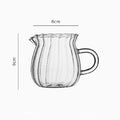 Jarra de té de vidrio de material borosilicato, pequeña jarra de agua cuadrada creativa Chahai, tamaño pequeño para espumar leche, cocina doméstica, café