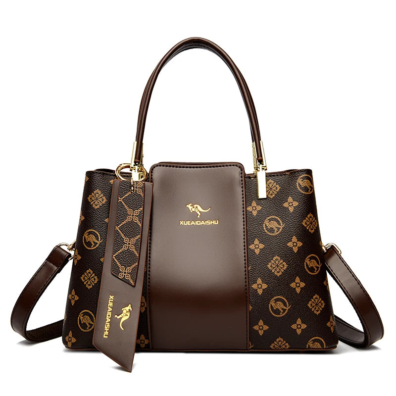 Bolso de mano de lujo con estampado de moda, gran capacidad, piel suave, bolso bandolera para mujer, bolso de hombro/bandolera, bolso de mano de diseño para mujer, bolso de mano informal.