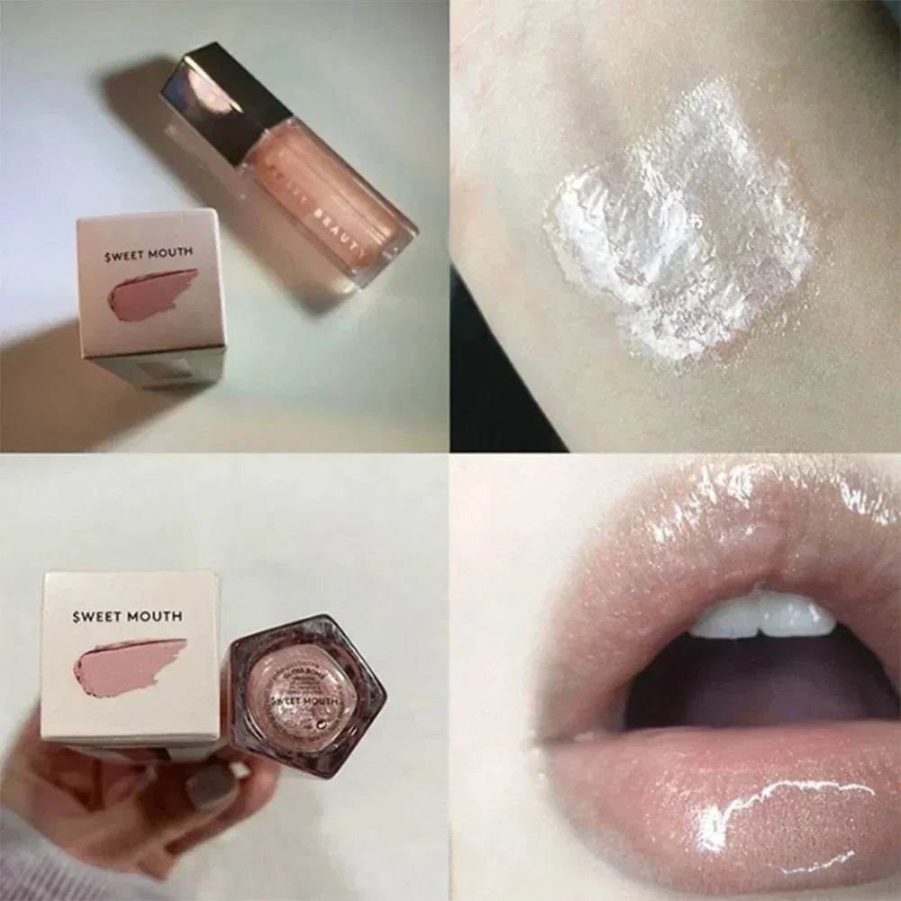 Maquillaje con barra de contorno multicolor de Fenty Beauty, corrector facial mate 3D Diamond Highlight, brillo labial a base de agua que no se desvanece.