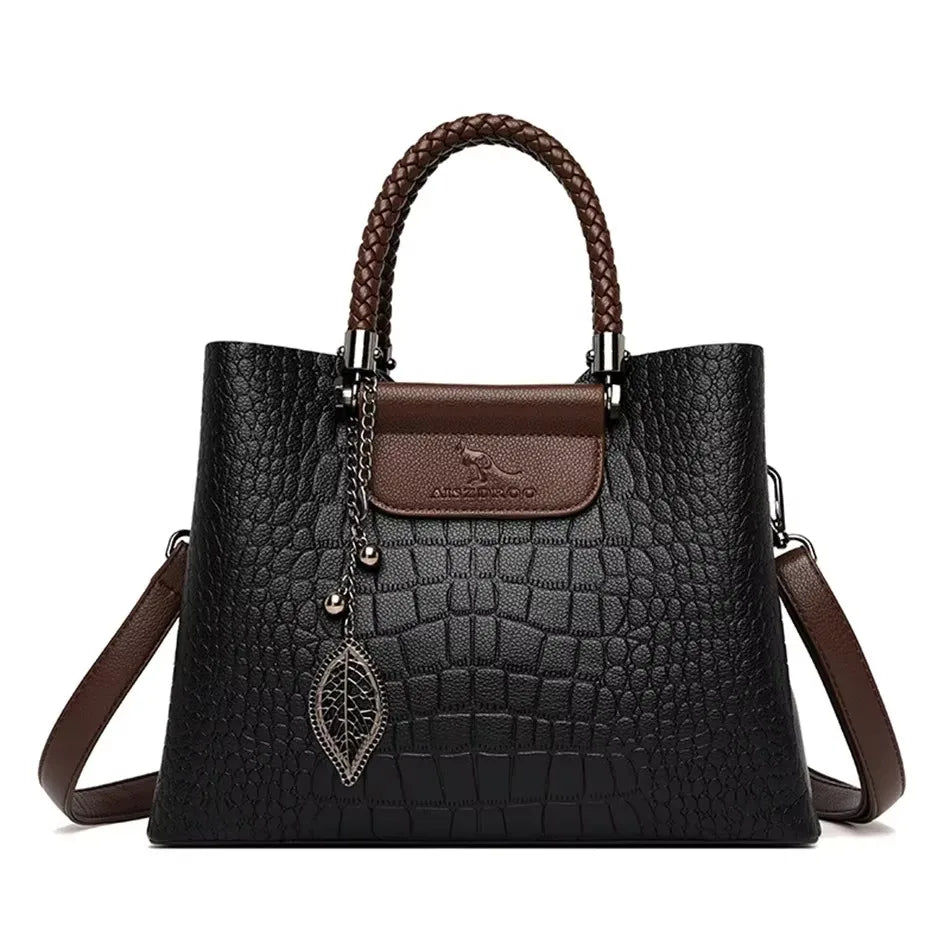 Bolso de mano de lujo con estampado de moda, gran capacidad, piel suave, bolso bandolera para mujer, bolso de hombro/bandolera, bolso de mano de diseño para mujer, bolso de mano informal.