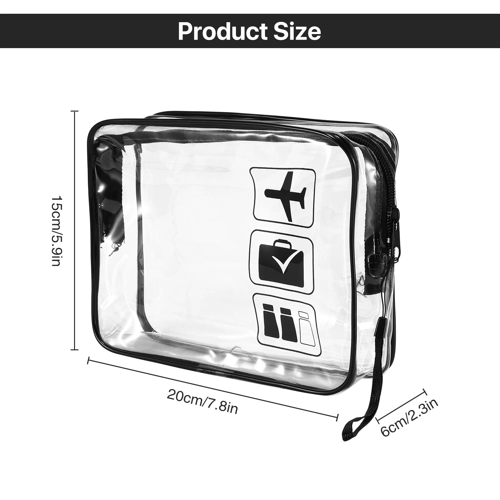 2 neceseres de viaje transparentes para líquidos, equipaje de mano aprobado por la TSA, neceser de maquillaje y cosméticos, bolsa que cumple con las normas de los aeropuertos.