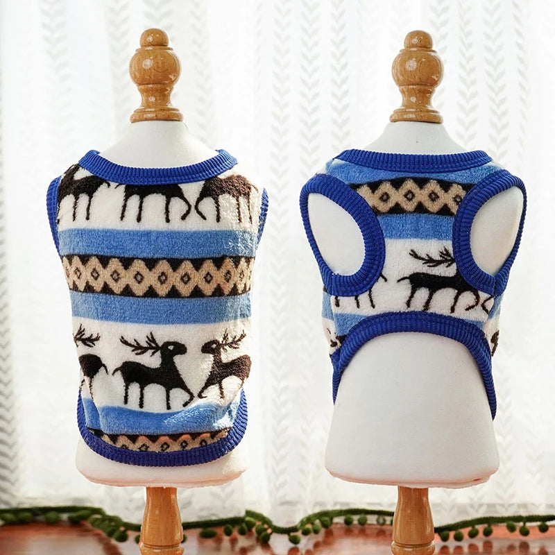 Lindo chaleco de invierno para perros pequeños y gatos, suéter cálido para mascotas, chaqueta acolchada de franela suave para cachorros, accesorios para perros XXS