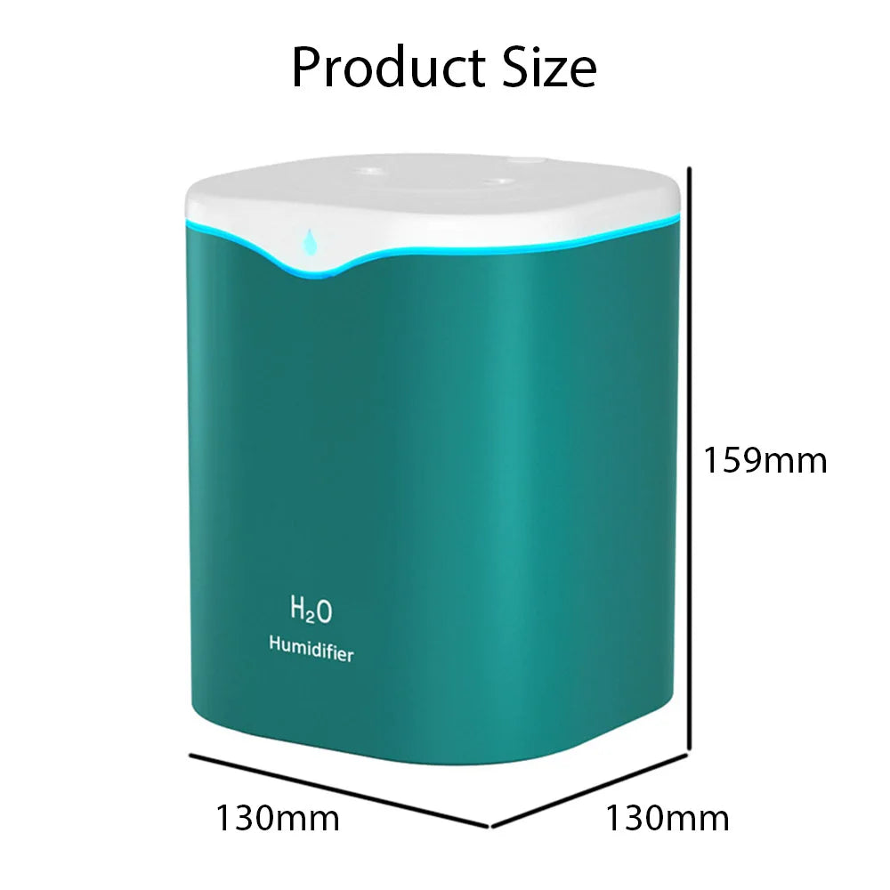 Humidificador de doble pulverización de gran capacidad de 2 litros USB para el hogar, la oficina y el escritorio, difusor de aroma, purificador de niebla, aceite esencial, humidificador de aire