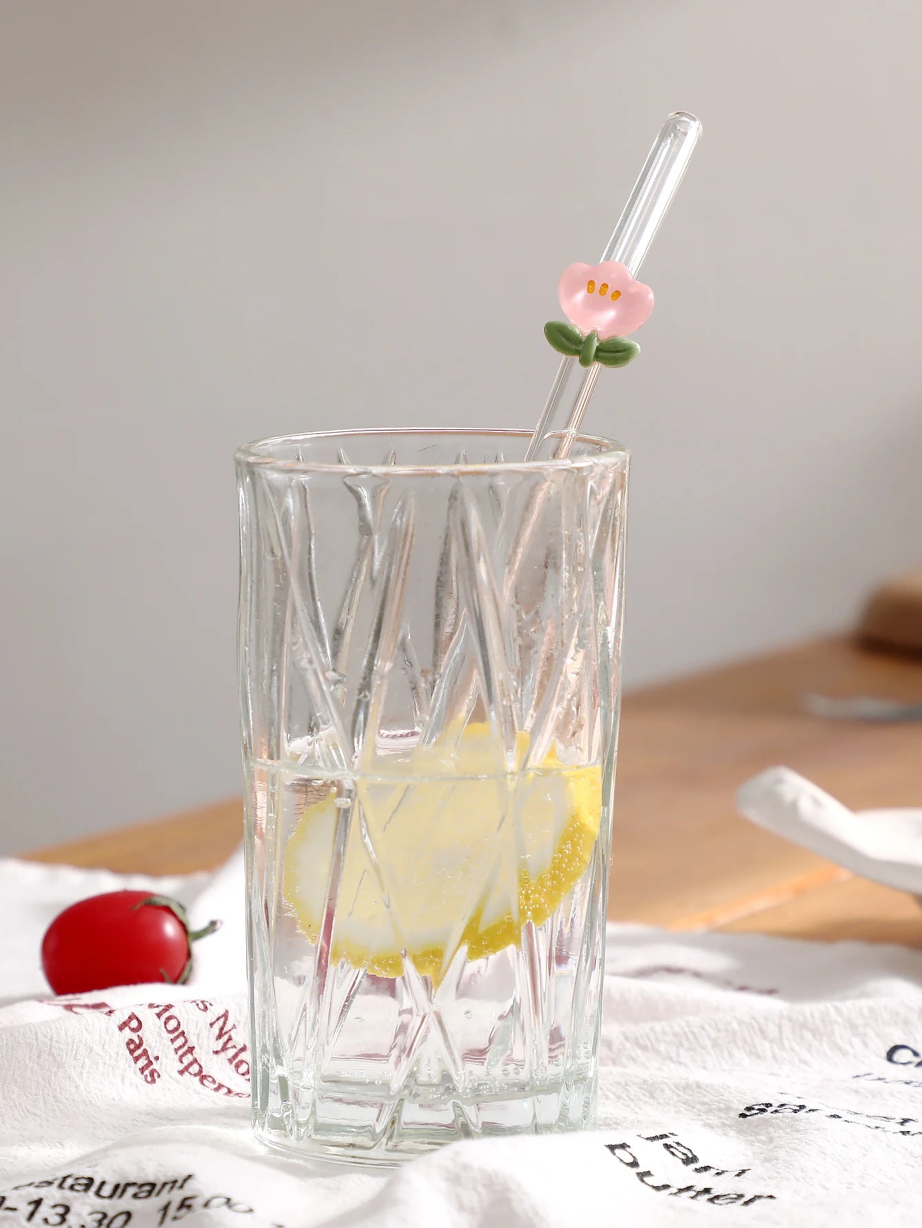 1/5 Pajitas de cristal con diseños de animales: seta, conejo y pato. Ideales para té de burbujas, café y cócteles. Un regalo perfecto para fiestas y ocasiones especiales.