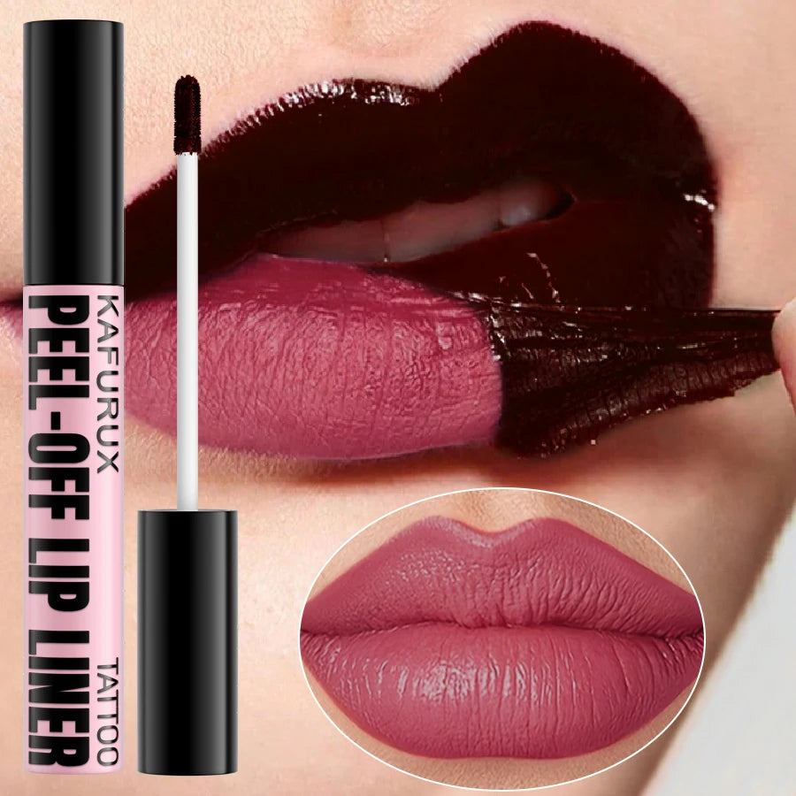 Tinte labial peel-off de 7 colores, larga duración, resistente al agua, rosa, a prueba de transferencia, no se transfiere, brillo labial de maquillaje natural