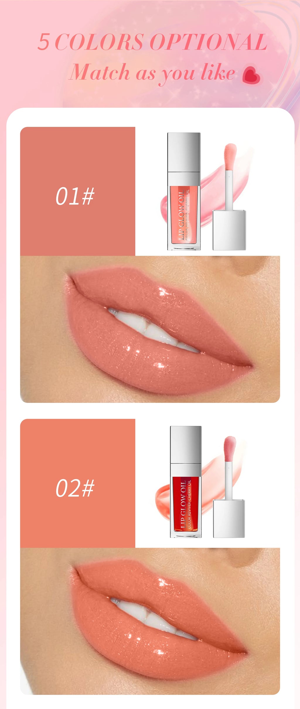 Aceite labial hidratante Crystal Jelly, brillo labial voluminizador, maquillaje, labios voluminosos y sexys, aceite labial con color y efecto voluminizador.