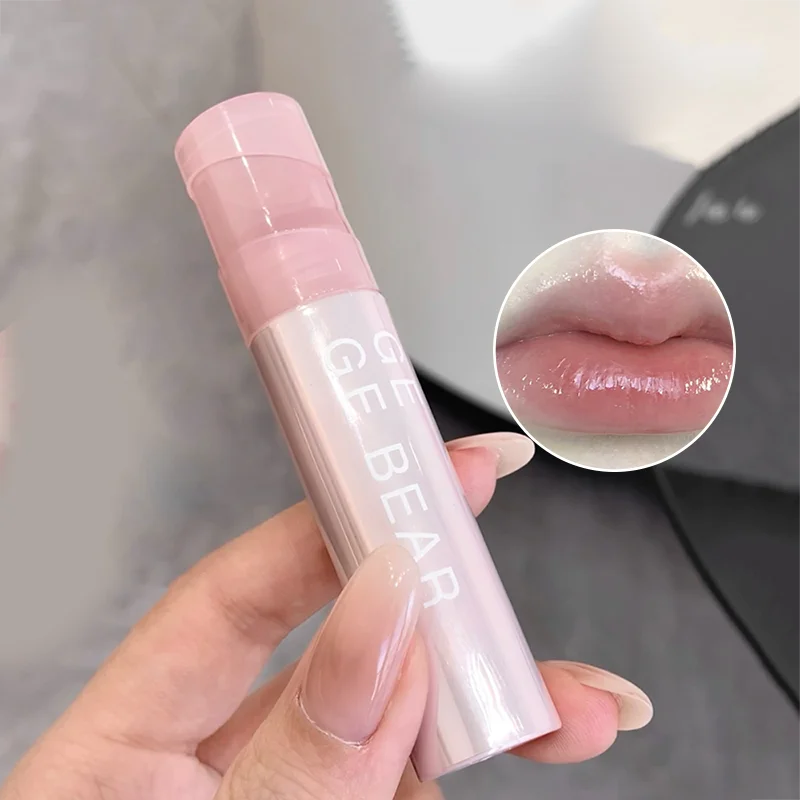 Brillo labial en gel Gege Bear Water: hidratante, brillo cristalino con color de larga duración y acabado natural.