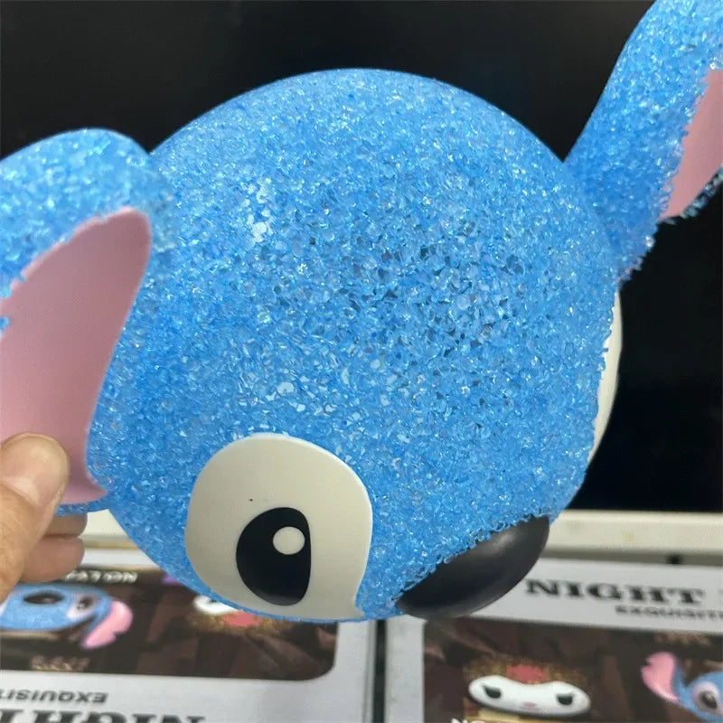 Lámpara de noche con proyección de partículas de Lilo & Stitch, lámpara de lectura de muñecos 3D de Lilo y Stitch, lámpara de escritorio creativa para niños.