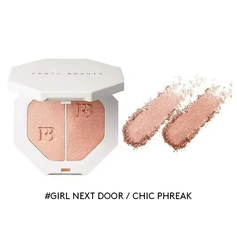 Fenty Beauty Paleta Iluminadora Facial De Alto Brillo, Barra De Contorno Natural, Polvo 3D De Diamante, Efecto Suavizante En Polvo