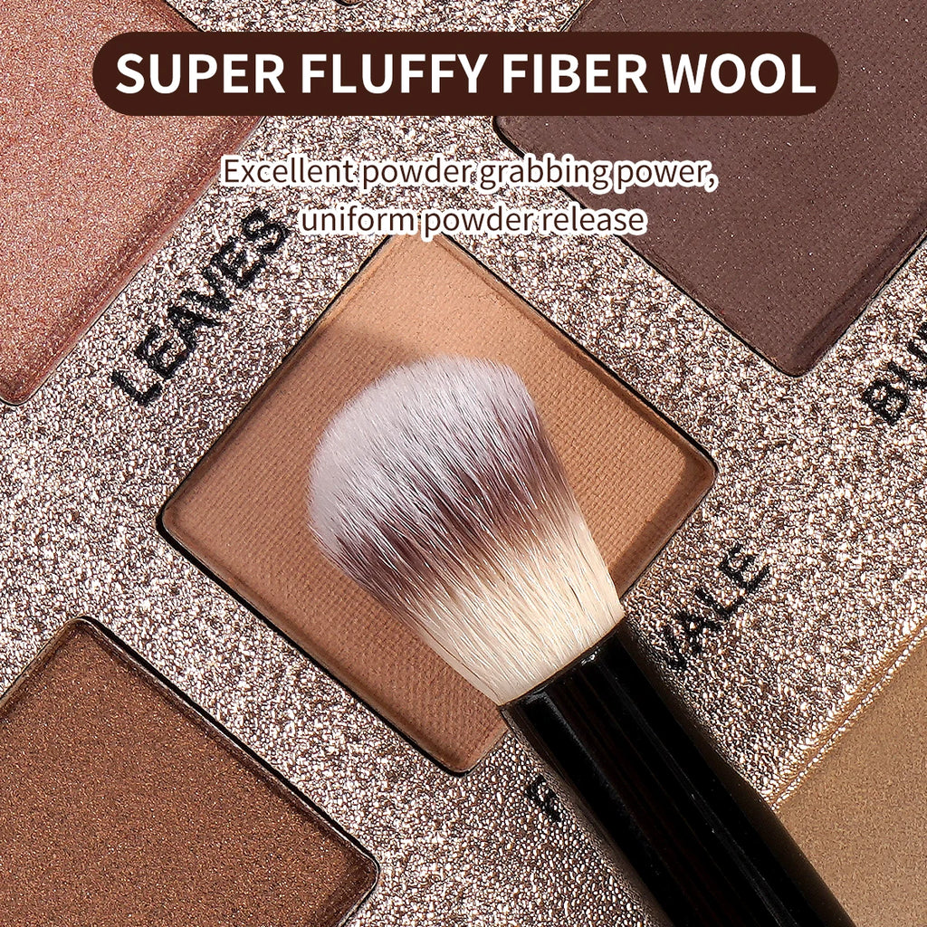 Set de brochas de maquillaje MAANGE para base, contorno y rostro con borlas para polvos. Perfectas para difuminar en mejillas, frente, mandíbula y nariz.