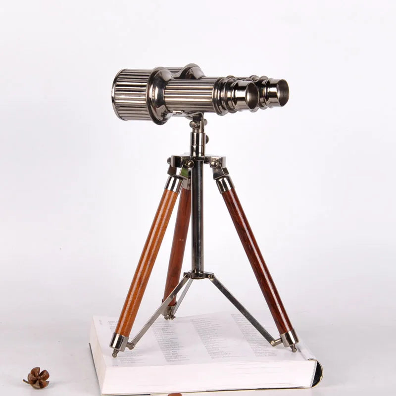 Telescopio de cobre puro, decoración de estilo europeo, americano y francés, decoración clásica suave para villas, oficinas y salas de exposición.
