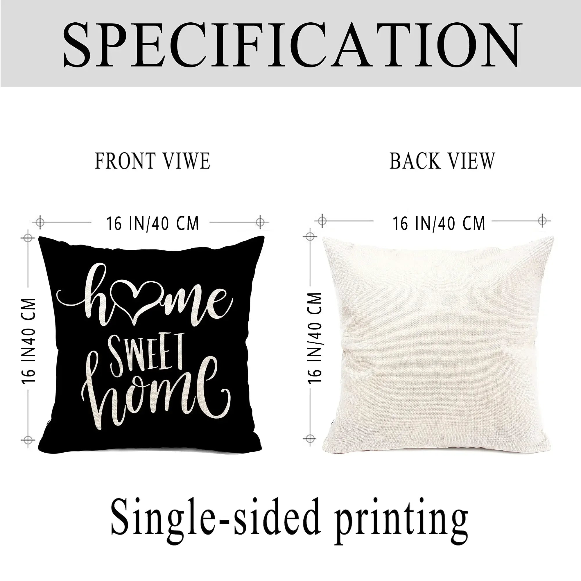 Funda de almohada de lino con estampado geométrico en blanco y negro para sofá o sofá. Decoración para el hogar. Se puede personalizar para ti. Tamaños disponibles: 40x40, 45x45, 50x50 y 60x60.