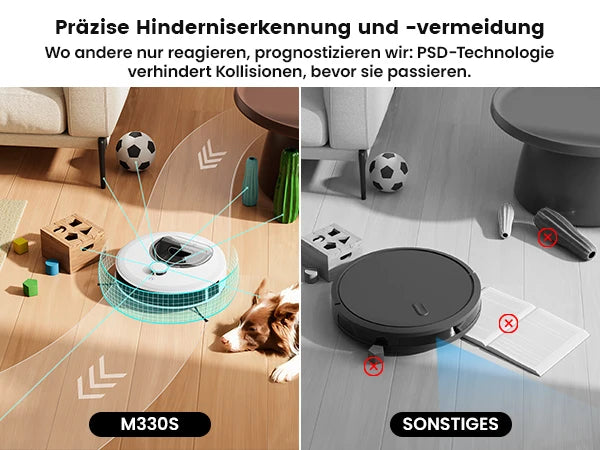 Robot aspirador Lefant M330 Pro M 330S y combinación MIP 5000 Pa dTOF LiDAR Navegación Alexa/Google/WiFi Ideal para T