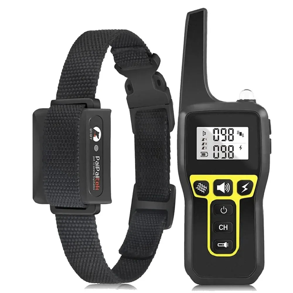Collar de entrenamiento para perros de 1000 m, collar antiladridos universal, recargable e impermeable, collar de descarga eléctrica con control remoto y modos automáticos.