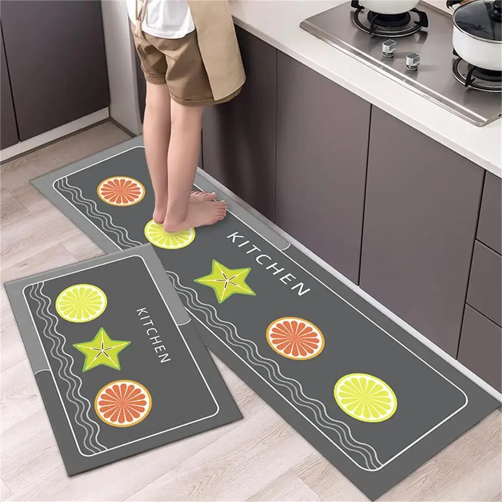Alfombra para el suelo de la cocina, el dormitorio, la sala de estar, la mesita de noche, el pasillo, la alfombra suave lavable, antideslizante, el felpudo de entrada del baño.