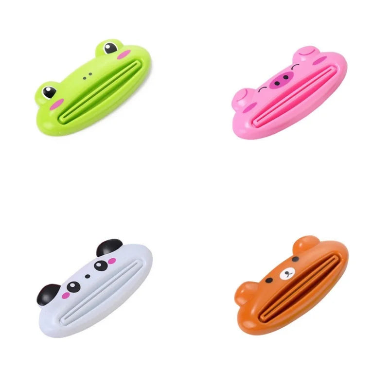 1 unidad Dispensador de pasta de dientes multifunción con diseño de animalito lindo, artículo para el hogar, baño, tubo, dispensador de pasta de dientes de dibujos animados