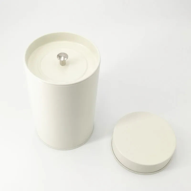 Bote de hojalata para té a granel, 473 ml (16 oz), redondo, con doble cierre hermético y tapa. Contenedor para guardar café y azúcar en la cocina.