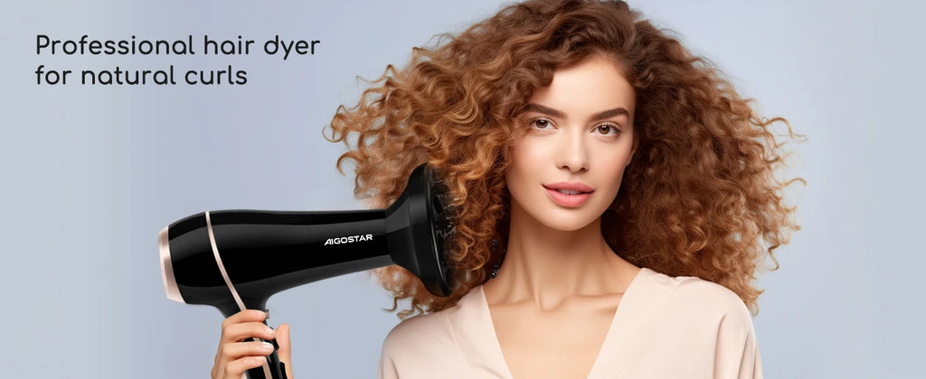 Secador de pelo profesional, iones negativos, 2 velocidades, 3 niveles de temperatura + aire frío, difusor y concentrador, 2400 W.