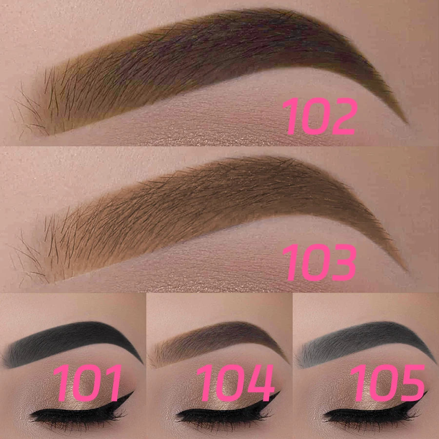 Lápiz de cejas 2 en 1, maquillaje profesional para mujer, 5 colores, resistente al agua, pincel para tatuaje de cejas, larga duración.