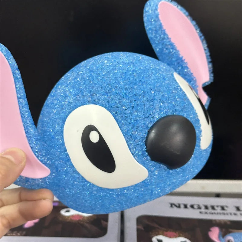 Lámpara de noche con proyección de partículas de Lilo & Stitch, lámpara de lectura de muñecos 3D de Lilo y Stitch, lámpara de escritorio creativa para niños.