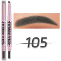 Lápiz de cejas 2 en 1, maquillaje profesional para mujer, 5 colores, resistente al agua, pincel para tatuaje de cejas, larga duración.