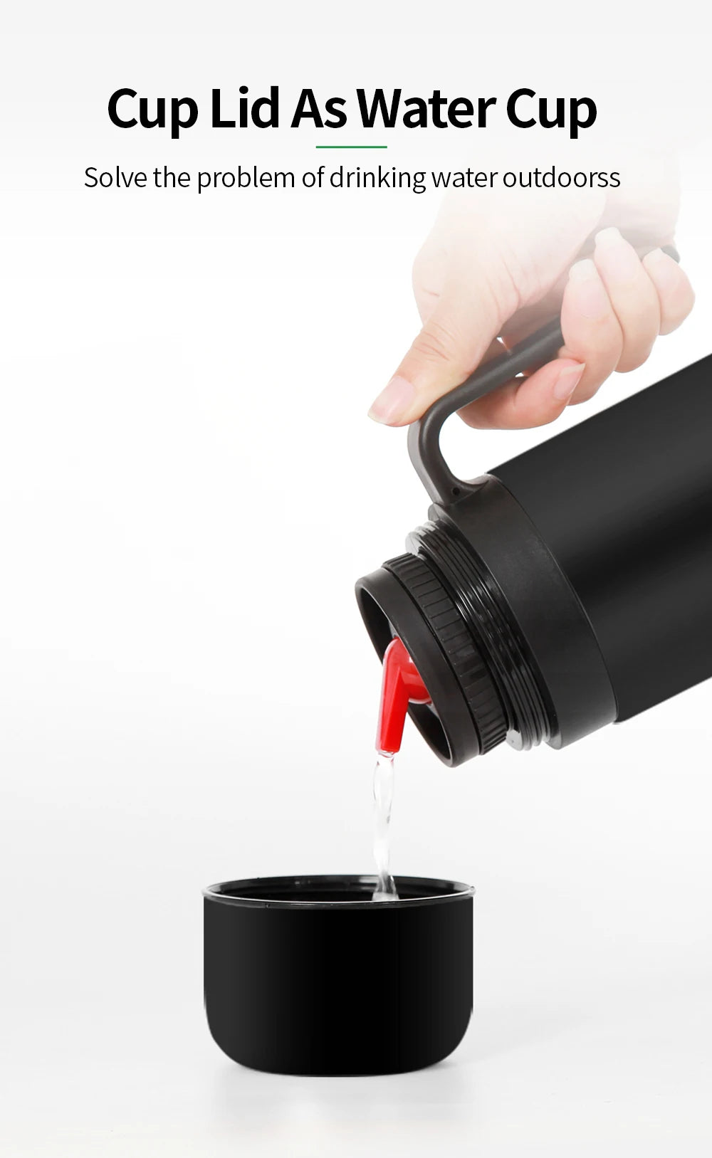 Kit completo de  mate negro: taza moderna de acero inoxidable para mate, termo, recipiente para yerba, juego de moldes para té, bombilla y pajita.