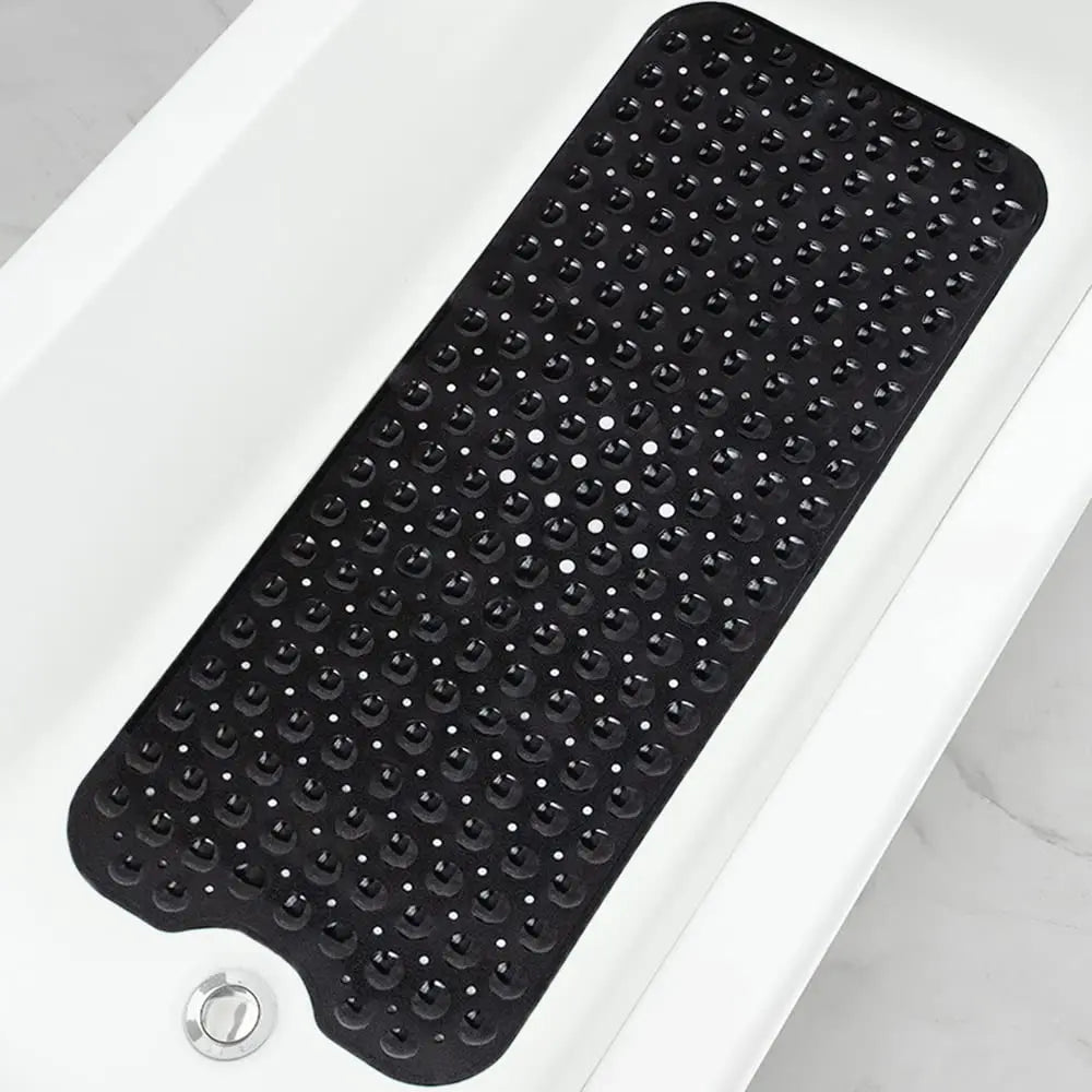 Alfombrillas para bañera y ducha, extralargas antideslizantes de 40 x 16 pulgadas con orificios de drenaje y ventosas, alfombrilla para baño.