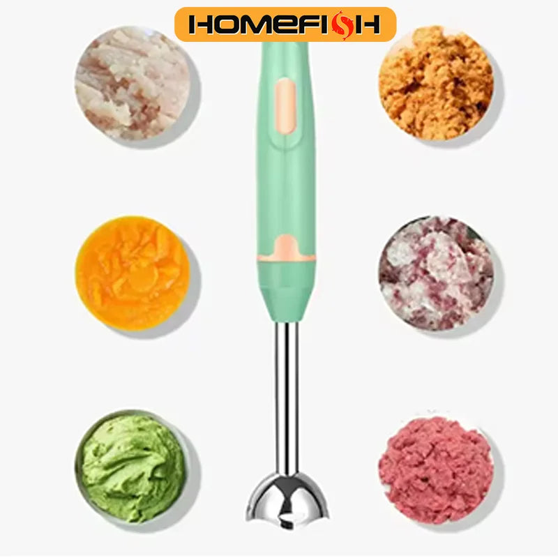 Batidora de mano de inmersión HOMEFISH, picadora eléctrica de alimentos y verduras, batidora de mano para batidos y salsas.