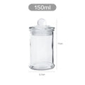 Tarros de almacenamiento de vidrio transparentes minimalistas con tapa, ideales para té, dulces, decoración de escritorio o como dispensador de cereales.