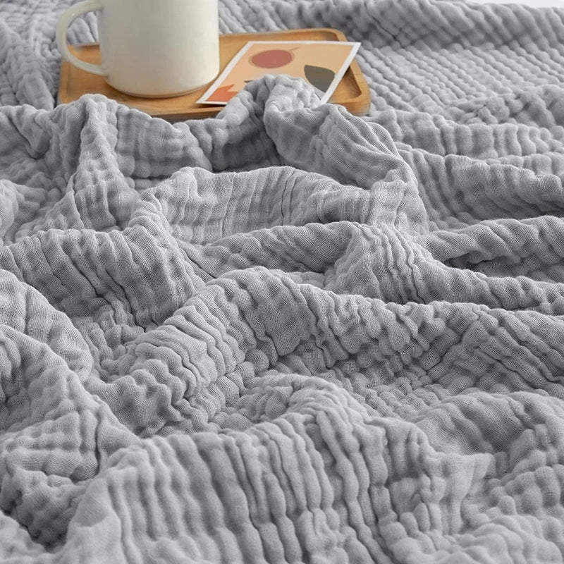 Manta Battilo 100% algodón muselina para sofá, 6 capas, transpirable, ligera, estilo bohemio, ideal para sofá cama, mantas grandes de verano.