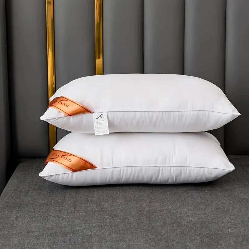 1 almohada blanca de rebote, color liso, suave y cómoda para dormitorio, cama, hotel de 5 estrellas, hogar, individual, para adulto.