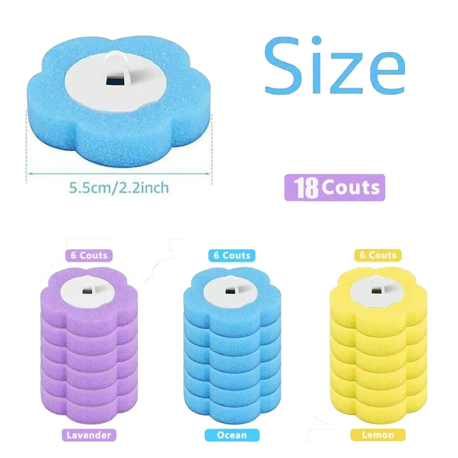Cepillo desechable para inodoro, juego de soporte para cepillo de inodoro con 18 recambios de limpiador, cepillo con mango largo, accesorios para el inodoro y el hogar.