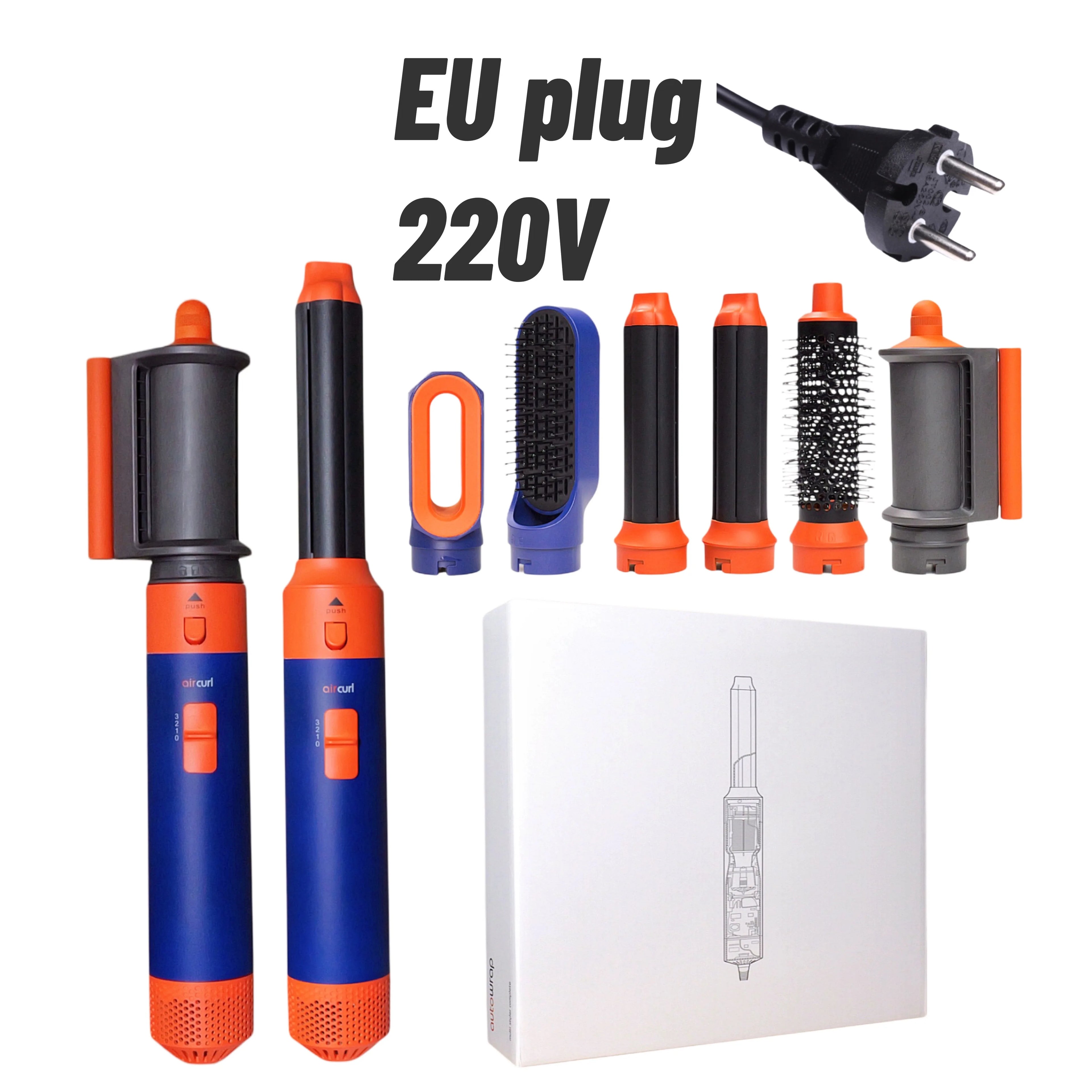 Secador de pelo 6 en 1, nuevo y suave. Secador de pelo 6 en 1 con rizador, cepillo de aire caliente y herramienta de peinado MultiStyler.