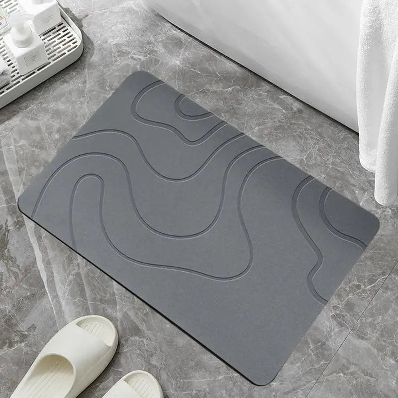 Alfombra de baño de piedra de diatomita, alfombra antideslizante para puerta de inodoro, alfombras de entrada