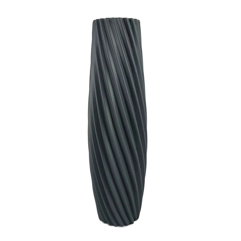 Jarrón de plástico de color liso con diseño de rayas, maceta para arreglos florales, jarrón decorativo nórdico para sala de estar.