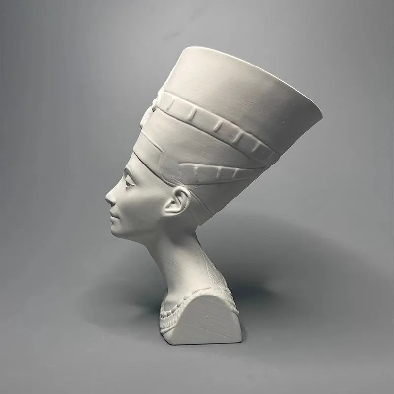 Busto de Nefertiti, réplica del Museo del Antiguo Egipto, escultura de yeso, adornos de escritorio, decoración moderna para el hogar, figura de arte estético.