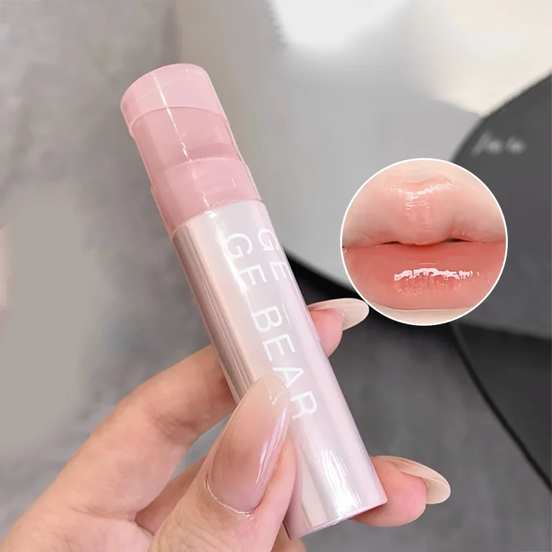 Brillo labial en gel Gege Bear Water: hidratante, brillo cristalino con color de larga duración y acabado natural.