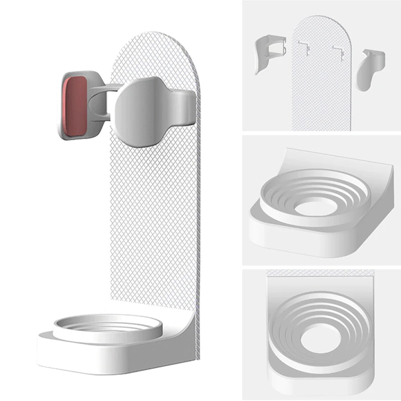 Soporte ajustable para cepillo de dientes, base para cepillo de dientes eléctrico, soporte de pared antideslizante de silicona, soporte para cuerpo de cepillo, adaptable al 99%.
