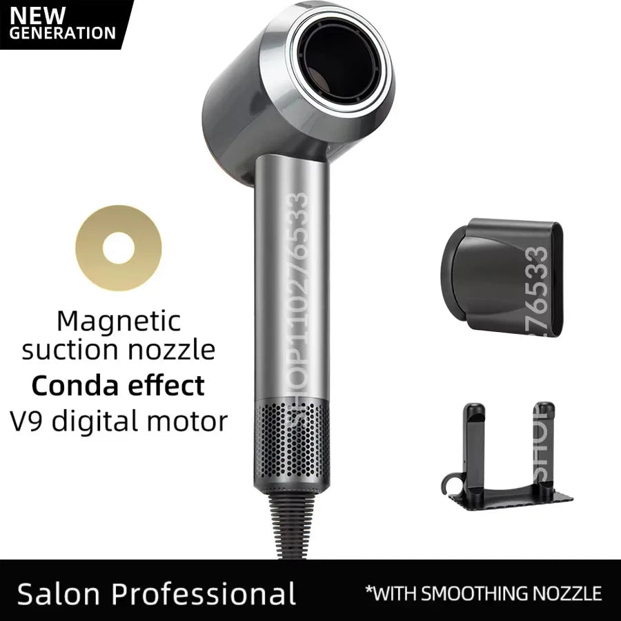Secador de pelo iónico 5 en 1 con difusor. Aparatos profesionales para el cuidado del cabello. Secador de pelo sin aspas para peluquería femenina. Súper secador de pelo.