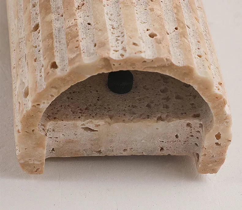 Lámpara de pared de piedra natural Wabi Sabi para sala de estar, dormitorio, escaleras, pasillo, decoración artística de interiores, aplique de pared para el hogar, apliques de mesilla de noche.