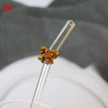1 pajita de vidrio de 8 mm, reutilizable, con diseño de mariposa, resistente al calor, ideal para fiestas, bodas, cócteles, bares y playas.