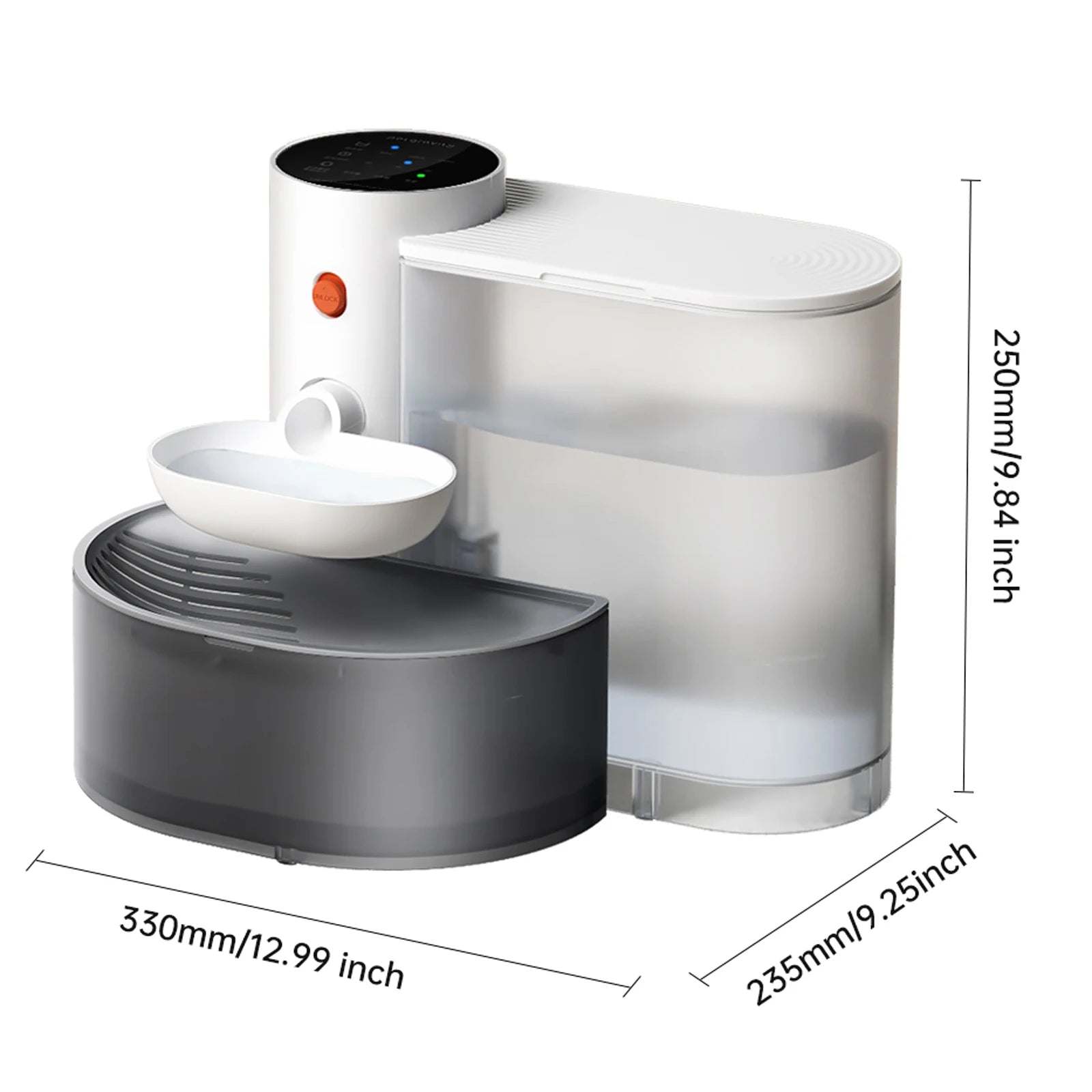 Fuente de agua inteligente para mascotas, fuente de agua inalámbrica para gatos de 3 litros sin filtro, fuente para gatos ultra silenciosa recargable que funciona con pilas